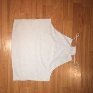 Light blue halter crop top